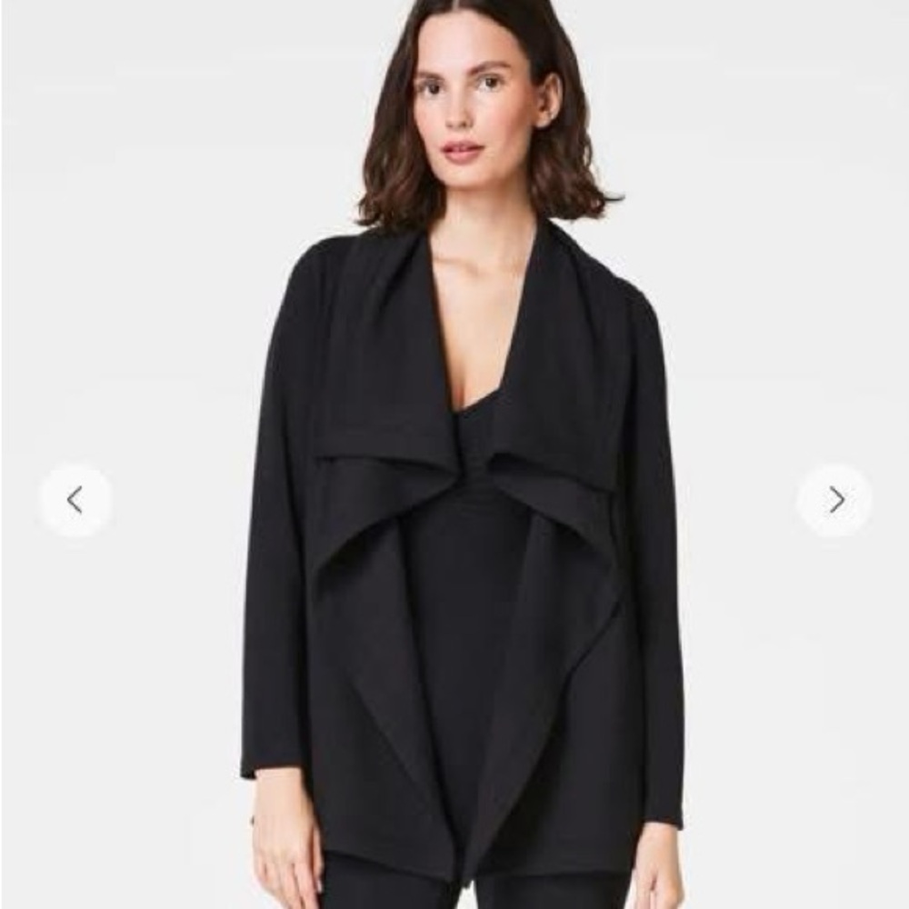 SPANX Black Leather Jacket